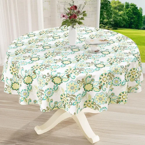 Miniatura 40 de misaya Mantel rectangular de vinilo impermeable, mantel lavable con reverso de franela, mantel de plástico para cena, picnic, interior y exterior