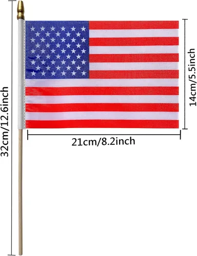 Miniatura 2 de Banderas de América Latina de 22 países en palo, pequeña bandera de mano de habla española, 5 x 8 pulgadas, paquete de 22