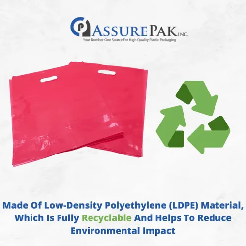 Miniatura 4 de ASSUREPAK Bolsas de mercancías troqueladas de LDPE - 500 bolsas - 12"x15" - 1.5 mil - Rosa - 1215DCPINK Rosado