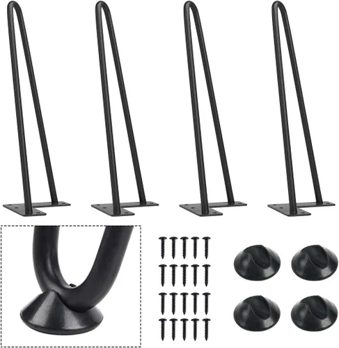 Miniatura 30 de SMARTSTANDARD Patas de muebles de horquilla de alta resistencia de 4 pulgadas, proyectos de bricolaje de metal para el hogar para soporte de TV