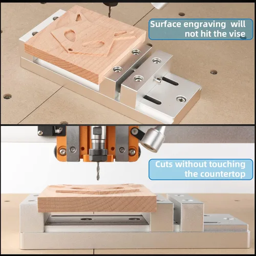 Miniatura 5 de FoxAlien Mini Tornillo de Banco de Perfil Bajo Abrazadera de Sujeción Mesa de Trabajo para FoxAlien 3018, Masuter 3, Masuter Pro, 3S, XE-PRO