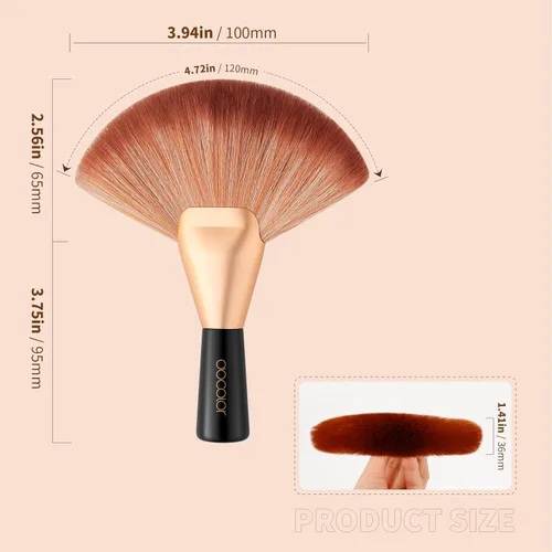 Miniatura 4 de docolor Cepillo de acabado en polvo, cepillo multiusos para rostro y cuerpo, cepillo de maquillaje profesional para uso en salones, perfecto
