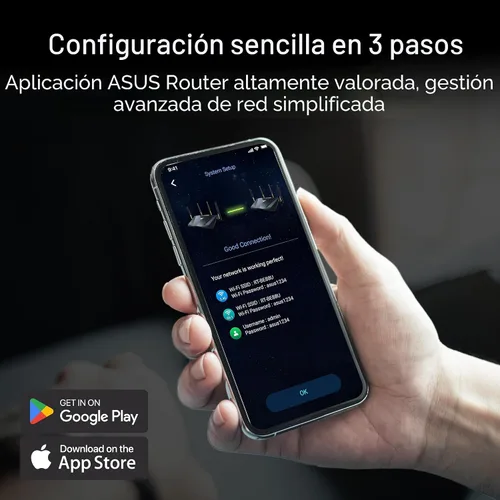 Miniatura 9 de ASUS RT-BE88U Router de rendimiento extensible AiMesh WiFi 7 de doble banda, 4K-QAM, MLO, puertos duales 10G, SFP+, 4 puertos 2.5G, 4 puertos 1G