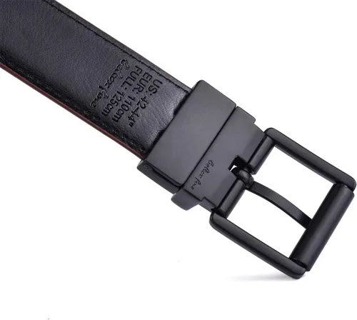 Miniatura 8 de Beltox - Cinturón para hombre de vestir casual reversible de cuero de 1.1" con hebilla de rodillo giratoria