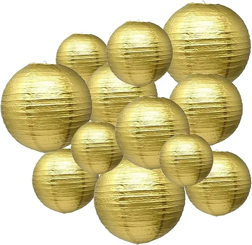Miniatura 21 de 10 linternas de papel blanco para decoración de fiesta, 16 pulgadas, grandes, de papel redondo chino, para colgar, linternas gigantes