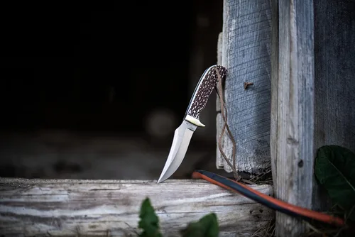 Miniatura 3 de Uncle Henry Cuerno de alce 8.5 pulgadas de alto carbono SS cuchillo de hoja fija de espiga completa con una hoja de 4.25 pulgadas y mango