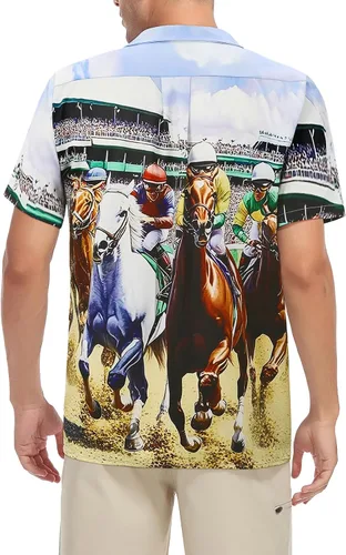 Miniatura 164 de Camisa hawaiana para hombre, con estampado floral, cómoda, con botones, casual, manga corta, ropa de playa para hombre