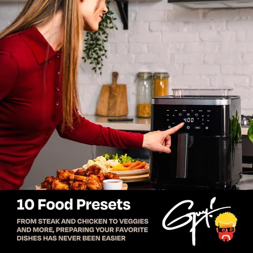 Miniatura 7 de Guy Fieri's Flavortown Freidora de aire de vapor de 6.5 cuartos de galón con tecnología Moisture Lock, combinación programable de vapor y freidora