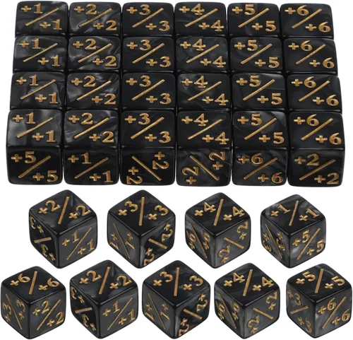 Toddmomy Juego de contadores de dados de 24 piezas de acrílico de 0.62 pulgadas más fichas de dados para juegos de cartas, accesorios para juegos de