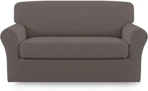 Miniatura 48 de Easy-Going Funda de Sofá Elástica de Microfibra de 2 Piezas – Cubierta de Sofá Suave Ajustada de Spandex, Protector de Muebles Lavable con Parte