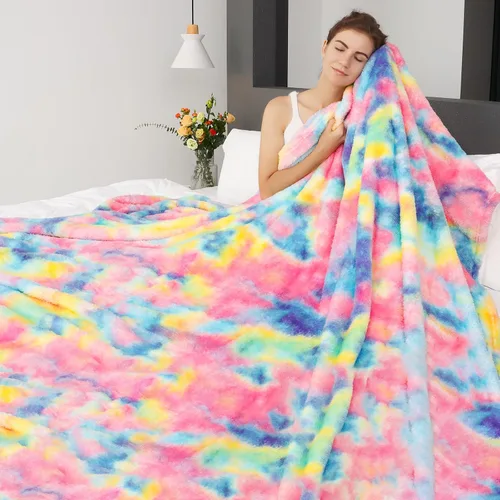 Miniatura 29 de Manta de forro polar púrpura tipo cobija - Manta de 300 GSM para sofá, cama, suave, ligera, mullida, acogedora, mantas de microfibra y cobijas