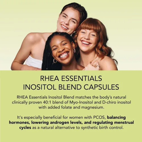 Miniatura 4 de Rhea Myo-Inositol y D-Chiro Inositol Suplemento para Mujeres Suplementos de fertilidad para el equilibrio hormonal y apoyo a la salud ovárica