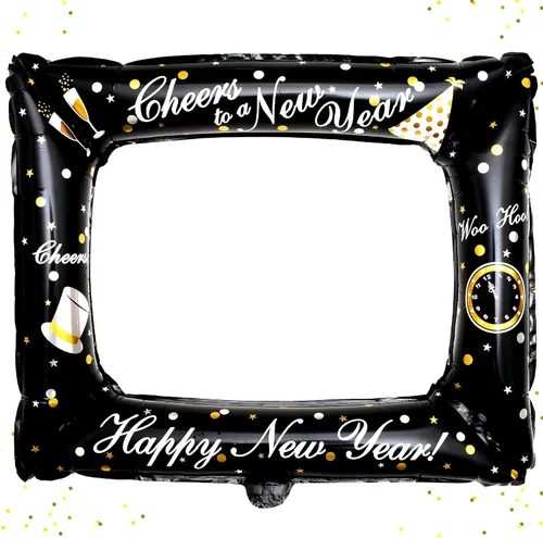 KatchOn, Marco de cabina de fotos de Nochevieja, paquete de 2, accesorios inflables para cabina de fotos de Año Nuevo 2026 | Suministros para fiesta