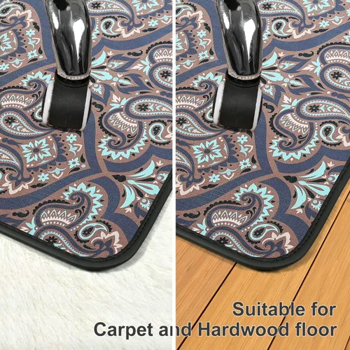 Miniatura 5 de Placoot Tapete para silla de oficina resistente para alfombras y suelos de madera dura, tapete decorativo de 48 x 36 pulgadas, tapete para silla
