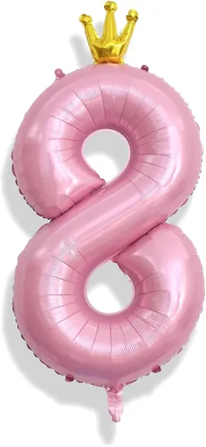 Miniatura 13 de Globos de número azul pastel de 40 pulgadas, globo gigante autoinflable de aluminio número 5 de cumpleaños para niños, globos azul bebé para hombres