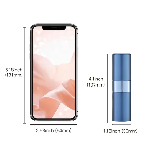 Miniatura 5 de Atomizador de Perfume de 20ML, Botella de Espray de Colonia Vacía, Mini Dispensador de Espray para Viaje (Azul, 2 Piezas)