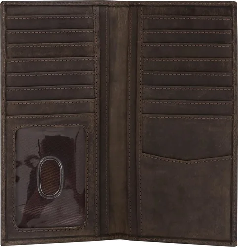 Miniatura 5 de ELIZO Long Wallets for Men REAL Leather Rodeo Wallet Thin Wallet Slim Wallet RFID Blocking Credit Card Holder Wallet - Whiskey