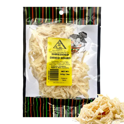 Asia Trans Saki Ika - Bocadillo seco de sepia | Cecina de mariscos hawaianos | Alta en proteínas, baja en grasa y baja en calorías (5 onzas)