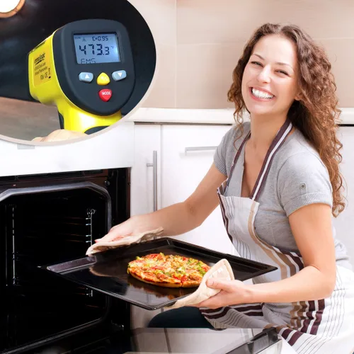 Miniatura 4 de Pistola de temperatura eT1050D con certificado NIST, termómetro infrarrojo sin contacto láser dual de 58 °F a 1202 °F, termómetro digital preciso