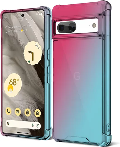 Miniatura 15 de KIOMY Funda de color rosa intenso neón para Google Pixel 6a a prueba de golpes, cubierta protectora de poliuretano termoplástico flexible, bisel