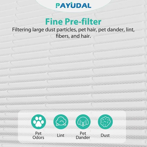 Miniatura 5 de Paquete de 2 filtros de repuesto G3 A3 para purificador de aire AME=EU G3 Sferf-30 (FXAP2W). Compatible con filtro VEWIOR A3 A3N. Para Tailulu
