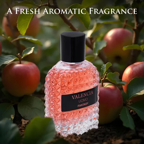 Miniatura 4 de Valencia UOMO Fantasy Men EDP - Fragancia picante y amaderada - Notas de salida de manzana roja dulce, cardamomo y bergamota de Calabria - Aroma