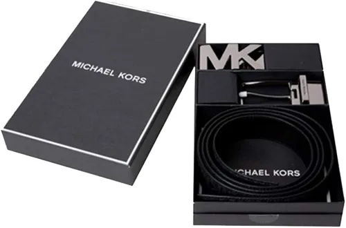 Miniatura 3 de Michael Kors Mens Box Jet Set 4 In 1 Signature Leather Gift Set Belt Black