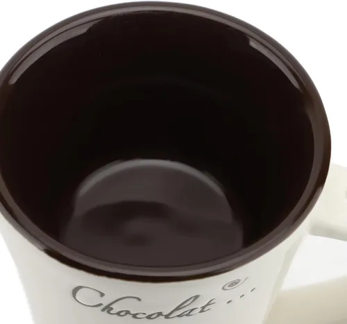Miniatura 8 de Taza de fondue de chocolate, taza de cerámica para fondue, taza calentadora de café con tenedor de acero inoxidable para queso, mantequilla (blanco)