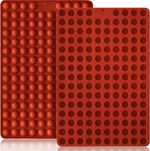 HKNMTT Mini moldes de silicona en forma de semiesfera, 296 cavidades redondas moldes para hornear para golosinas para perros, aperitivos, dulces,