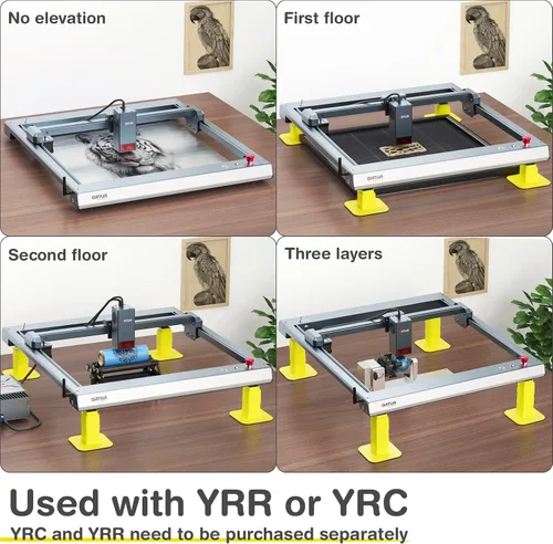 Miniatura 6 de ORTUR - Paquete de 4 grabadores láser universales para mejorar la altura, altura ajustable para máquina de corte de grabado láser Ortur Master 3