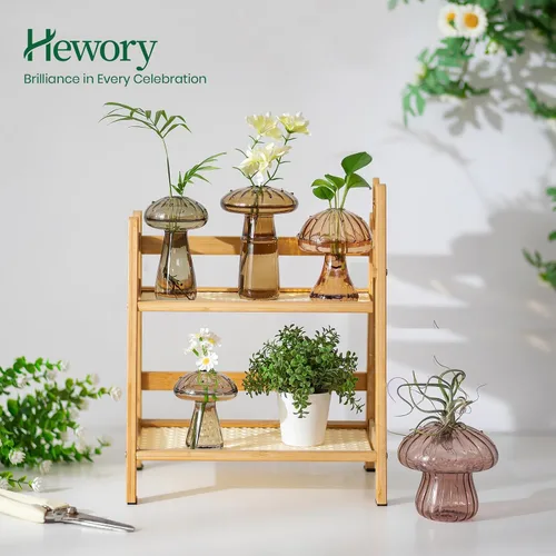 Miniatura 3 de Hewory Estaciones de Propagación de Hongos de Vidrio: Conjunto de 5 Frascos de Propagación Únicos Plantador de Vidrio para Plantas