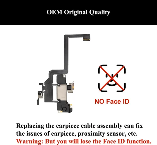 Miniatura 3 de Para iPhone 11 Auricular Reemplazo de altavoz y auricular Pieza de oído Sensor de luz de proximidad Cable flexible con herramientas de reparación