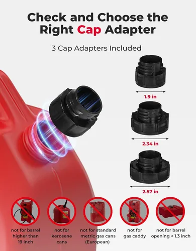 Miniatura 5 de KEMIMOTO Bomba de Transferencia de Combustible Recargable, Batería de Litio de 4000mAh con Sensor de Parada Automática, Flujo de 3.2 GPM, Bomba