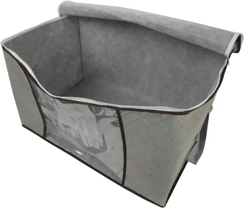 Miniatura 6 de Szxc Paquete de 2 bolsas de almacenamiento plegables grandes, horizontales + erectas para edredón, manta, ropa, almohada, ventana transparente