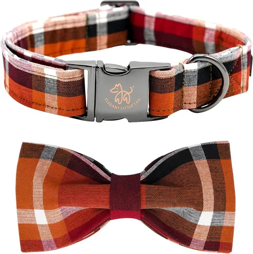 Miniatura 15 de Collar para perros Elegant little tail, collar navideño para perros con flor roja, collar festivo para mascotas, collar con lazo para perros, collar