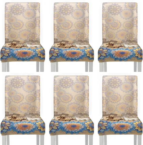 Miniatura 37 de Rnyleeg Red Rose Butterfly Chair Covers for Living Room No Arms Stretch Dining Chair Covers Set of 6 Soft Washable Kitchen Chair Protector Cover