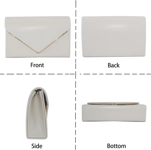 Miniatura 2 de Bolsas de noche para mujer, bolso de mano pequeño, lindo y clásico, cruzado, para fiesta de boda formal, con cadena desmontable