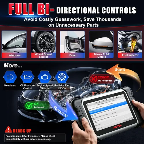 Miniatura 3 de Autel Escáner MaxiCOM MK808Z: Escáner OBD2 de todo el sistema 2026 y herramienta bidireccional – 3000+ pruebas activas, servicio 28+, Smart Auto