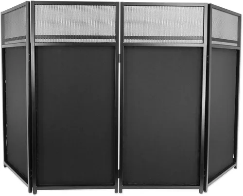 Miniatura 2 de Rockville ROCKBOOTH Cabina de fachada para evento DJ con mesa de 39.5" x 20", mesa desmontable, pantallas negras/blancas, bolsa de viaje, para DJs