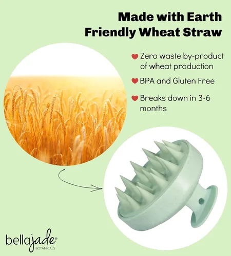 Miniatura 5 de Cepillo de champú masajeador de cuero cabelludo y cabeza para el crecimiento del cabello, la caspa y el cuero cabelludo seco (azul)