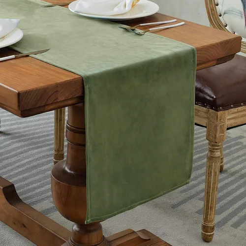 Miniatura 21 de BALCONY & FALCON Camino de mesa con borlas, lavable a máquina, caminos de mesa decorativos de lujo para el hogar para comedor, fiestas, banquetes