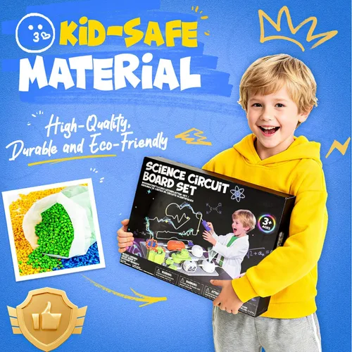 Miniatura 8 de SMILESSKIDDO Kits de ciencia para niños Juguetes STEM para niños, kit de exploración electrónica, más de 300 proyectos, 16 piezas de circuito