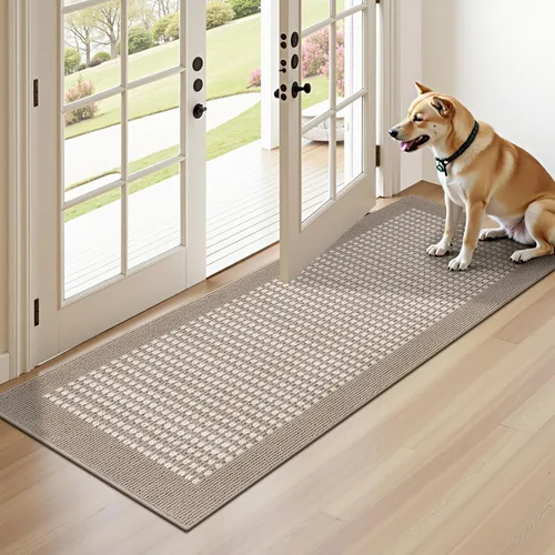 Miniatura 22 de Ileading Alfombra de pasillo de lavandería de 2 x 6 pies, antideslizante, con parte trasera de goma, lavable a máquina, alfombra gris