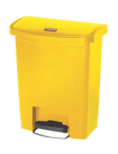 Miniatura 25 de Rubbermaid Commercial Products - Bote de basura Streamline Slim con pedal Papelera de plástico, 4 galones (15 litros), color rojo, con manos