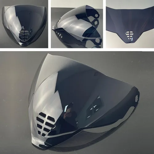 Miniatura 2 de IC-06 Escudos de casco para ICON Airflite Visor Faceshield parabrisas Sunshield Moto Accesorios (negro)