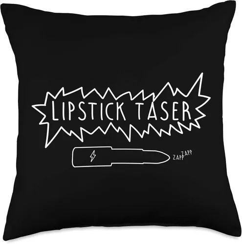 Miniatura 4 de Lipstick Taser Zapp Zapp Barra de labios Taser Throw Pillow, 16x16, Multicolor