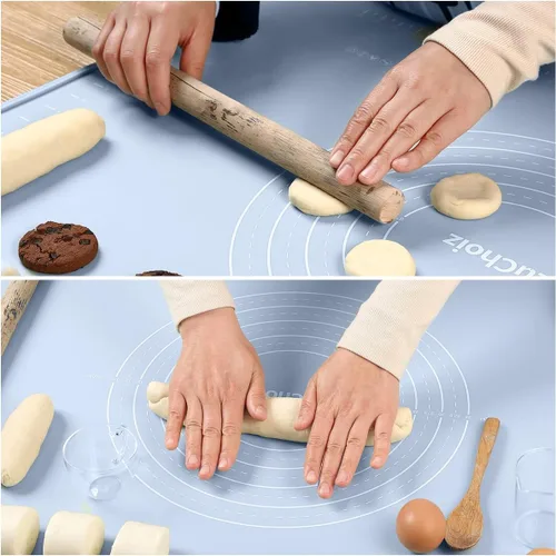 Miniatura 8 de Alfombrilla de Silicona para Repostería 24"*16" Extra Gruesa Antiadherente para Hornear de Grado Alimenticio Alfombrilla de Silicona para Amasar