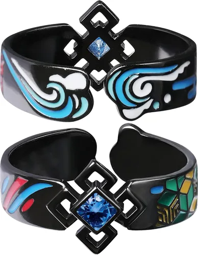 LANMENSY Demon Slayer Anillos de anime Joyería original de plata de ley 925 "All24 estilos" nuevo Tamaño ajustable Kimetsu No Yaiba Cosplay Moda