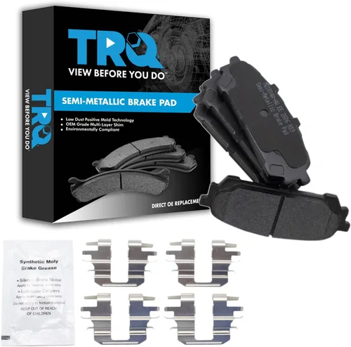 Miniatura 60 de TRQ Pastillas de freno delanteras semi metálicas compatibles con Ford Expedition 2018-2021 F-150 2018-2020 Lincoln Navigator 2018-2022
