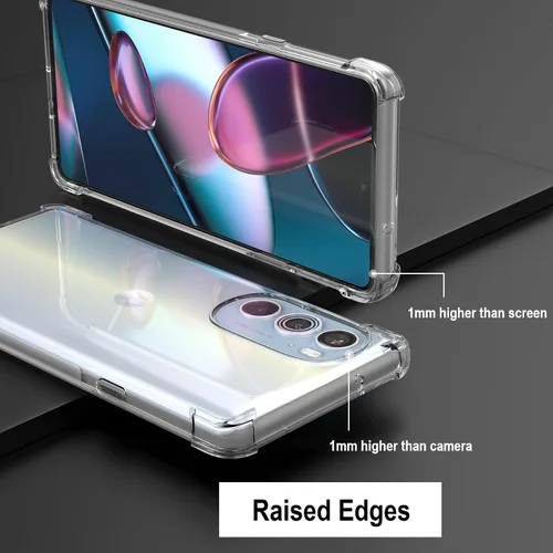 Miniatura 5 de Cresee Funda para Motorola Edge Plus 2022/Edge Plus 5G UW 2022, funda transparente con parachoques de esquina reforzado, ajuste delgado, funda